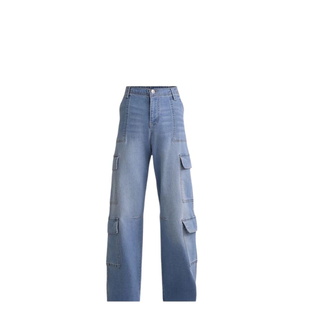 Madden NYC Women’s Size Small Skater Cargo Jeans 29" Inseam‎ Wide Leg Grungecore